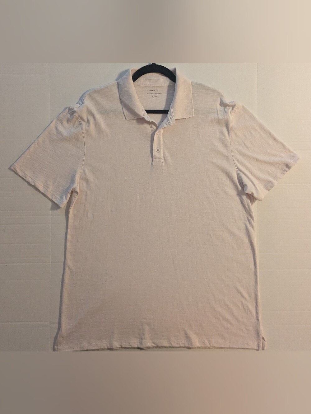 Vince Men’s Light Pink Polo Shirt- XL (NWOT)